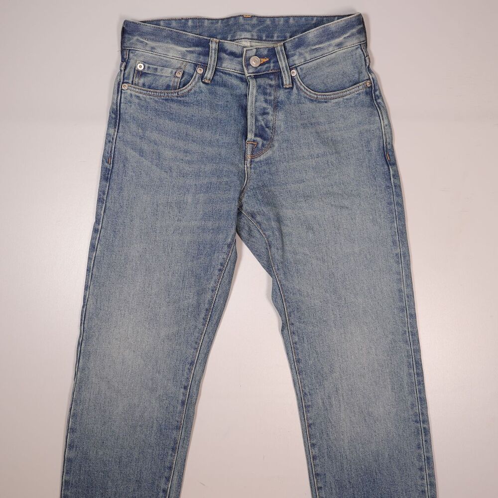 Buck Mason Maverick Slim Jeans Mens 28x34 Double Dipped 14oz Denim Button Fly - Picture 2 of 12